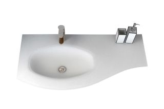 Стеклянная раковина, левосторонняя Cezares 104x53 82409